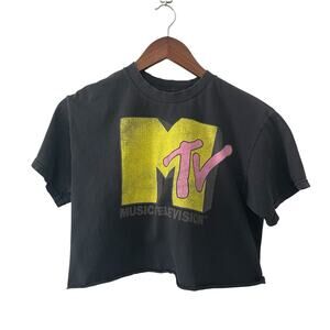 MTV Cropped Vintage T-Shirt, Women's size medium, y2k streetwear punk grunge 90s